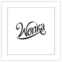 Gallery Pops Wonka Movie - Logo Wall Art, White Framed Version, 12" x 12"