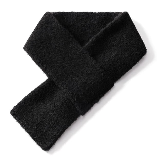 Black Bufanda de cachemira gruesa y suave para hombre de invierno