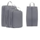 thumbnail image 2 of Set impermeable de 4 piezas para guardar bolsas de viaje - Organizadores de compresión de doble capa y doble capa de gran capacidad para equipaje, rosa, gris, azul y beige, 2 of 7