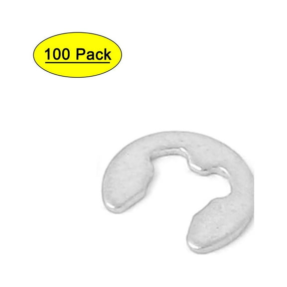 100pcs 304 Stainless Steel Fastener External Retaining Ring E-Clip Circlip 2.5mm