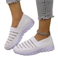 thumbnail image 3 of HTHLVMD Slip-On Comfort Shoes, Breathable Casual Shoes, Womens Slip On Walking Shoes Comfort Lightweight Breathable Non-Slip Mesh Casual Tennis Shoes Sneakers for Gym Travel Work, White 7, 3 of 5