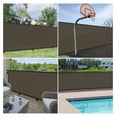 thumbnail image 6 of Privacy Fence Screen Heavy Duty Windscreen Fencing Mesh Fabric Shade Net Cover with Brass Grommtes for Outdoor Wall Garden Yard Pool Deck, 6'x76' Brown, 6 of 7