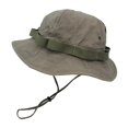 thumbnail image 2 of Sombrero de pescador informal, resistente al desgaste, protector, de algodón, para exteriores, desmontable, de ala ancha ejercito verde, 2 of 8