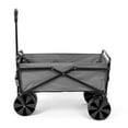 thumbnail image 2 of Seina Collapsible Steel Frame Folding Utility Beach Wagon Cart, Gray (2 Pack), 2 of 6