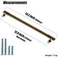 thumbnail image 2 of Goo-Ki 6 Pack Vintage Antique Brass Zinc Alloy Cabinet Handles - 12.6''(320mm) Hole Center Striped Decorations Cabinet Pull Hardware for Bedroom, Kitchen, 2 of 6