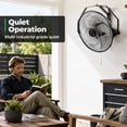 thumbnail image 7 of Alvantor 18"/20" Industrial Wall Mount Fan, 3-speed IP44 Waterproof Fan, Max. 3400 CFM Wall Mounted for Outdoor, Commercial, Residential, Greenhouse, Workshop, Patio, High Velocity, 7 of 7