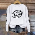thumbnail image 2 of ZJXFGS Game Day Outfits for Women Football Sweatshirts for Women American Football Sweatshirt Long Sleeve Crewneck Pullover Tops White 3XL, 2 of 3