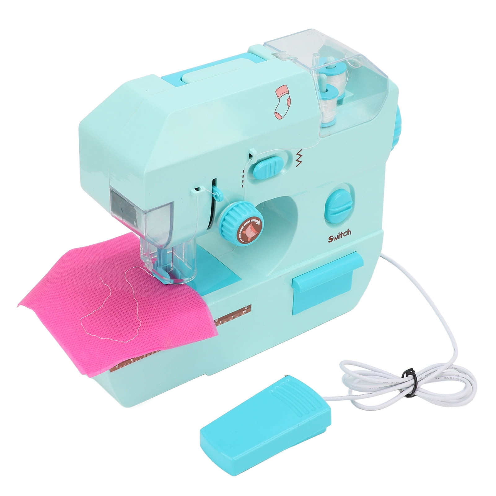 Mini Máquina De Coser Eléctrica Para Niños | Portátil Y Ligera | Diseño Cute | Ideal Para Principiantes | Fomenta La Creatividad Y Las Manualidades | Pilas AA No Incluidas