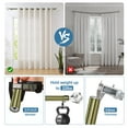 thumbnail image 3 of Urbanest Real Crystal Diamond-cut Elegant Designer Curtain Rod – Solid Metal Rod with Genuine Crystal Finials – 3/4" Adjustable , Heavy-Duty, Decorative, Sparkling Design, 84" to 120", Antique Brass, 3 of 6