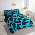 thumbnail image 3 of jejeloiu Chic Cheetah Print 7-Piece Twin Bedding Sets,Modern Minimalist Desgin Bedding Comforter Set,Black Blue Sheet Sets For Men Women,Breathable Home Decor Reversible, 3 of 8