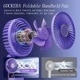 thumbnail image 2 of Ventilador portátil GOCKERA F01, batería de 4200 mAh, 5 velocidades, color morado, 2 of 6