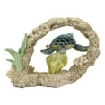 thumbnail image 5 of Ebros Nautical Blue Shell Sea Turtle Swimming By Coral Reef Decorative Statue, 5 of 6