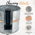 thumbnail image 4 of Autumn Alley Farmhouse Galvanized Paper Towel Holder with Copper Band – Countertop Standing – Vintage Style, 4 of 6