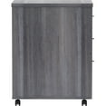 thumbnail image 4 of Lorell Weathered Charcoal Laminate Desking Pedestal - 3-Drawer 16" x 22" x 28.3" - 3 x Box Drawer(s), File Drawer(s) - Material: Metal Pull, Polyvinyl Chloride (PVC) Edge - Finish: Weathered Charcoal,, 4 of 7