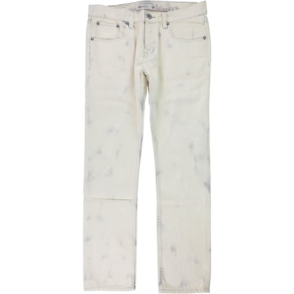 Ecko Unltd. Jeans pour Hommes LA Bouche Coupe Ajustée, Blanc Cassé, 36W x 32L