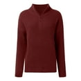 thumbnail image 5 of Wdgfv Womens Pullover Sweater Women's Knit Long Sleeve Quarter Zip Turtleneck Pullover Sweater Soft Comfortable Casual Winter Warm Top, 5 of 6