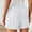 White, variant on Pocket Shorts for Women Elastic Waist Casual Summer Breathable Polyester Short,White Size L