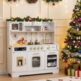 thumbnail image 2 of Costway Play Kitchen for Kids, Wooden Kitchen Playset with Realistic Lights & Sounds White, 2 of 10