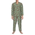 thumbnail image 3 of Sikiie Ladybugs 3 Mens Pajama Set, Soft Warm Long Sleeve Sleepwear, Cozy Button-Down Pjs for Men-Large, 3 of 7