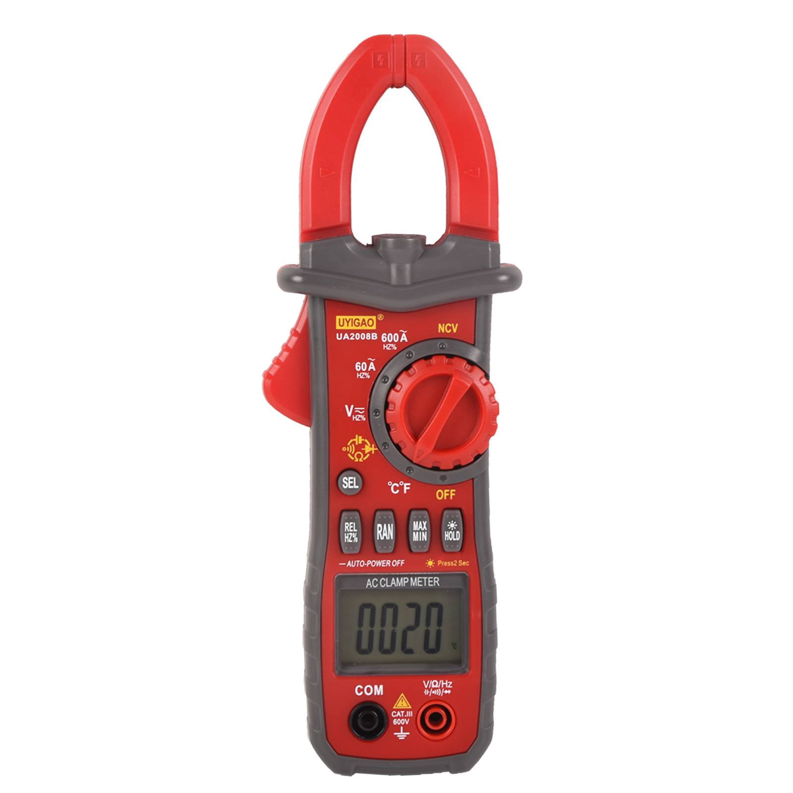DAWOT Digital Clamp Meter TRMS 6000 Counts, UA2008B Clamp Multimeter AC/DC Voltage Clamp Meter 600A Current Meter Auto-ranging Measures