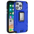 thumbnail image 4 of Designed for Apple iPhone 15 Pro Max (6.7") Tough Metallic Hybrid Premium Ring Kicstand Military Grade, Heavy Duty Shockproof Rugged Phone Case Cover [Blue], 4 of 8
