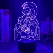 3D Night Light 7 Colors Changing LED Touch Lamp Anime LED Light Fullmetal Alchemist for Bedroom Decor Night Light Birthday Gift 3D Lamp Edward Elric