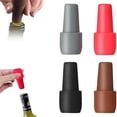 thumbnail image 1 of Tapones de botella de vino en pack de 4 • Sellado al vacío hermético • Silicona de grado alimentario • Conserva la frescura • Almacenamiento de vino tinto y bebidas, 1 of 3