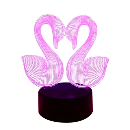 

Zuioae Clearance 3D 7-Color Black Touch Non-Remote Control Base Love Night Light (Qty: 1X Night Light) Valentine S Day 3D Creative Visual Atmosphere Small Table Lamp Valentine S Day Decorations