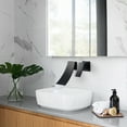thumbnail image 3 of Wowow Matte Black Single Handle Wall Mounted Bathroom Faucet Rough in Valve Included, 3 of 6