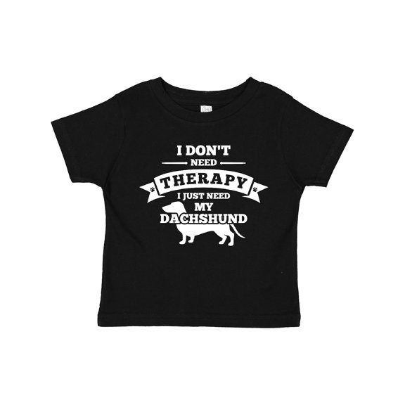 Inktastic No Therapy Dachshund Boys or Girls Toddler T-Shirt