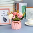 thumbnail image 4 of pitrice 4 Pieces Ceramic ABS Artificial Plant Replacement Room Table Surface Decorative Simulation Vivid Lifelike Fake Potting Pot Culture Pink, 4 of 9