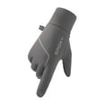 thumbnail image 5 of Hvmvliv Winter Gloves Men Winter Touchs Screen Gloves Outdoor Warm Gloves with Thermal Soft Knit Lining Non-Slip Gloves Windproof Water-Proof Sports Winter Gloves Gray, 5 of 5