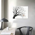 thumbnail image 3 of PIKWEEK  Leaves Modern Flowers Artwork Giclee Canvas Prints Black and White Abstract Floral Trees Pictures Paintings on Canvas Wall Art for Living Room Bedroom Home Decorations 20x16in, 3 of 4