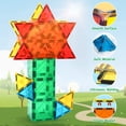 thumbnail image 3 of 100 Pcs Magnetic Tiles Building Blocks with 2 Cars, STEM Toys 3D Building Sets Gifts for Boys and Girls, 3 of 10