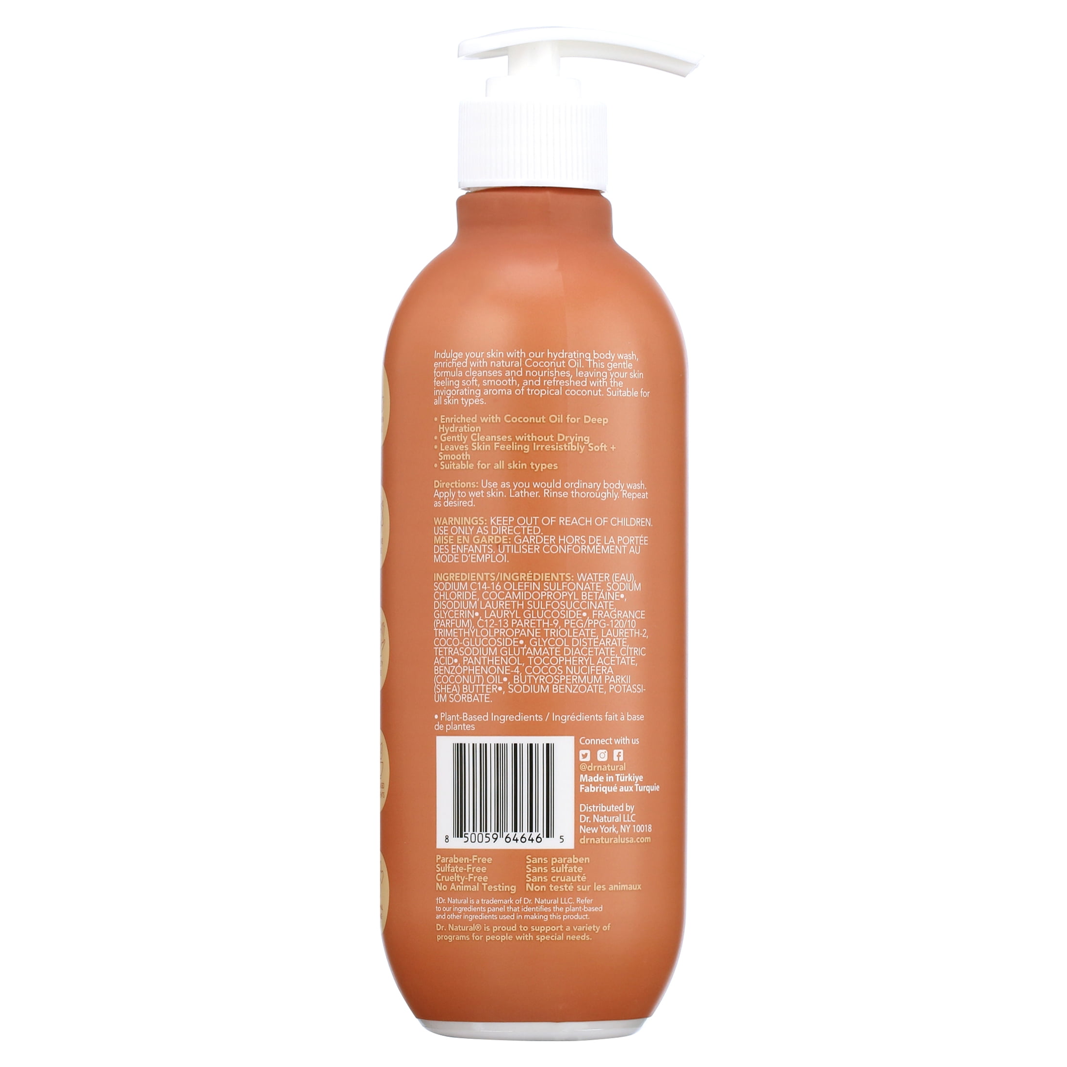 (2 pack) Dr. Natural Coconut Oil Body Wash