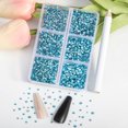 thumbnail image 3 of Beadsland 7200pcs Flatback Blue Rhinestones for Crafts, 6 Sizes , SS3-SS10,Aquamarine, 3 of 4