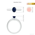 thumbnail image 3 of Angara Natural 0.85 Ct. Blue Sapphire Solitaire Ring in Sterling Silver for Women (Ring Size: 11), 3 of 8