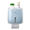 thumbnail image 1 of QualitChoice Toilet Paper Holders Double Layer Storage Rack Pumping Toilet Paper Box Hand Carton Toilet Box Punch Free Blue, 1 of 1