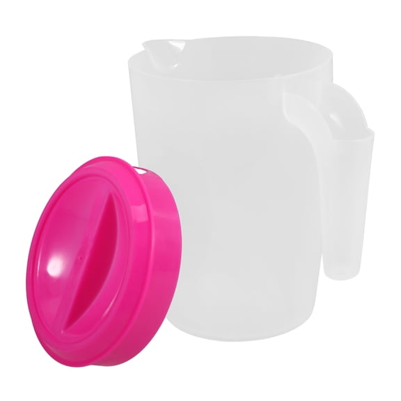 NICEXMAS Red Plastic Water Pitcher with Lid for Cold Drinks Juice and Tea Storage