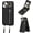 Black, variant on for iPhone 13 Pro Max 6.7" Wallet Case with Card Holders for Women, Crossbody Zipper Leather Case with Strap Wrist Ring RFID Protective Kickstand Designed (White, iPhone 13 Pro Max 6.7")