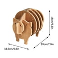 thumbnail image 5 of Xihbxyly Posavasos de Animales, Adorables Posavasos de Oveja, Set de Regalo Personalizado con Grabado, Almohadillas Antideslizantes para Aislamiento Térmico, Ideal para El Hogar y La Oficina, Un Toqu, 5 of 5