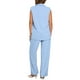 thumbnail image 3 of INSPIRAR CHIC Conjunto de 2 Piezas para Mujeres, Atuendos Casuales, Blazer Sin Mangas y Pantalones Elegantes de Pierna Ancha M Azul, 3 of 6