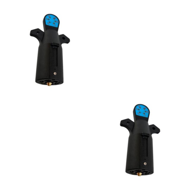Kenally Probador de enchufe de remolque de 7 pines duradero y estable negro para vehículos comerciales y remolques función principal conectar negro 2piezas