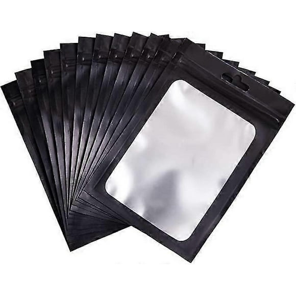 100 Pieces Resealable With Aluminum Foil Pouch Smell Proof Bag For Food Storage