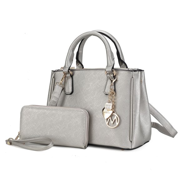 MKF Collection Ruth Vegan Leather Women Satchel Bag with Wallet by Mia K