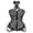 Grey, variant on Women's Halter Neck Side Zipper Steel Boned Gothic Underbust Corset Hourglass Shaping Waist Trainer Bodice for Club Halloween Party