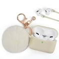 thumbnail image 5 of iPhone CAAPR-FURB-BK Furbulous Collection 3 in 1 Thick Silicone TPU Case with Fur Ball Ornament Key Chain & Strap for Airpods Pro - Black, 5 of 22