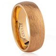 thumbnail image 1 of Gold Plated Hammered Satin Finish Tungsten Ring, 1 of 2