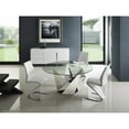 thumbnail image 2 of Casabianca Home Boulevard Set of 2 Polyurethane Leather Dining Chairs - White, 2 of 6