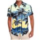thumbnail image 1 of Mens Casual Manga Corta Botón Abajo Camisas Impresas Bolsillo Turndown Cuello Blusa para Verano Al Aire Libre Casual Uso Diario Hombre Manga Corta Botón Abajo Camisas con Bolsillo, 1 of 6